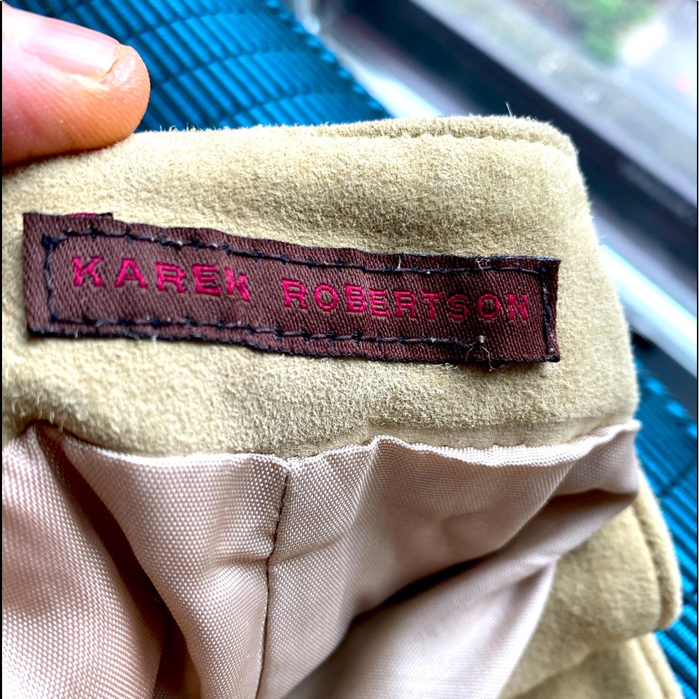 Karen Robertson tan suede pants, Size 10